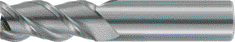 3 flute high helix carbide finishing endmills for aluminum or titanium materials.